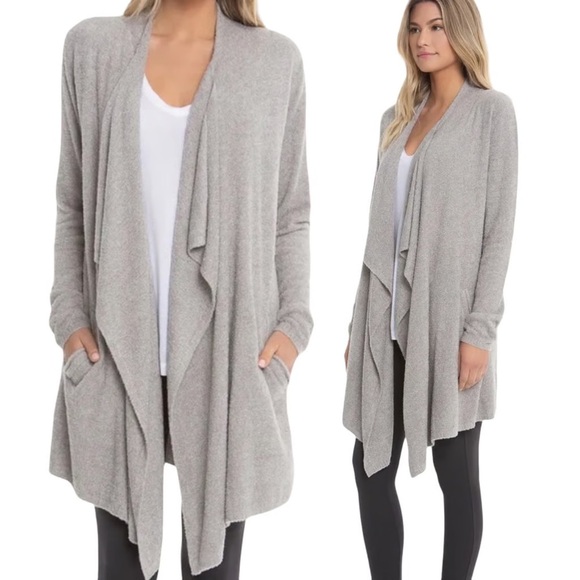 Barefoot Dreams Bamboo Chic Lite Cardigan Women’s Gray - Picture 1 of 10